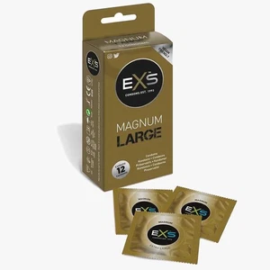 EXS Magnum Condoms 12 | Natural Latex & Silicone Lubricated | Large Size | Vegan - Picture 1 of 2
