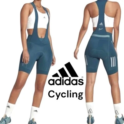 adidas PARLEY BIB W Cycling Shorts Bodysuit Reflective Green Bike HM3159 Size M - Image 1 of 4