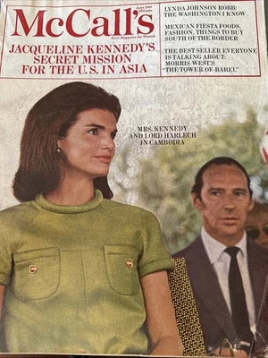 McCALL'S MAGAZINE JUNE 1968 JACQUELINE KENNEDY'S SECRET MISSION FOR U.S. IN ASIA - Image 1 of 2