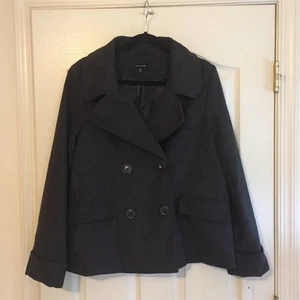 Larry Levine Dark Gray Pea Coat NEW Medium Women's - Picture 1 of 6