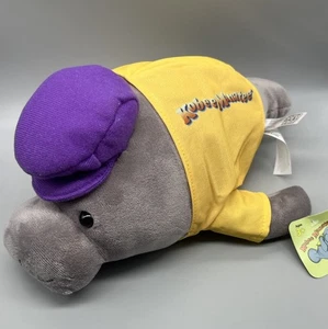 Peluche Kobee Lamantino 12 Pollici Camicia Gialla Cappello Viola Peluche Giocattolo di Fiesta - Foto 1 di 7