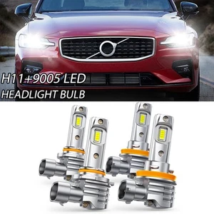 9005 H11 LED Headlight Bulbs Kit 70W 20000LM Hi-Lo Beam 6500K Super Bright White - Picture 1 of 9