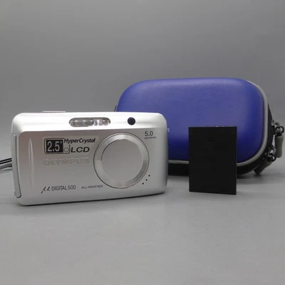 Olympus Digital Camera Mju 500 5.0MP Silver Tested - Image 1 of 4