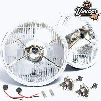7 " Halogen Umbau Scheinwerfer P700 Stativ H4 Paar Klassische Mini Cooper - Bild 1 von 3