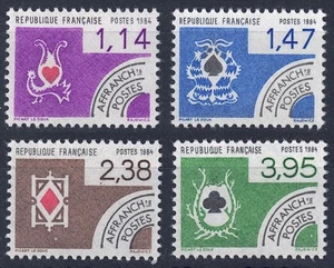 FRANCIA 1984 Preannullati (Il Gioco delle Carte) 4v MNH** - Imagen 1 de 1