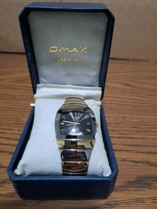 Mens Omax Watch W/ Box Color: Gold/Silver * ESTATE SALE * - Picture 1 of 4