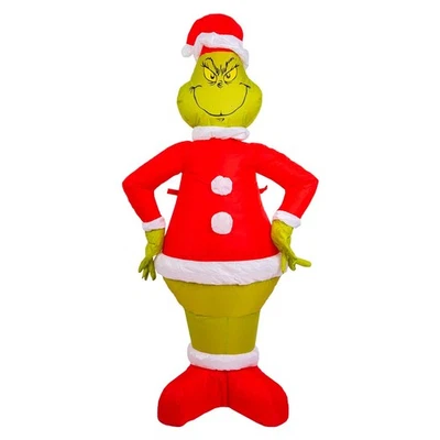 VFM E-STORE Grinch Navidad Inflable Decoración Exterior 120cm x 60cm Verde X 1