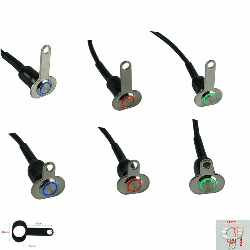 12V Motorcycle Handlebar Switch Waterproof Headlight  Latching Button  Switch - Image 1 of 4