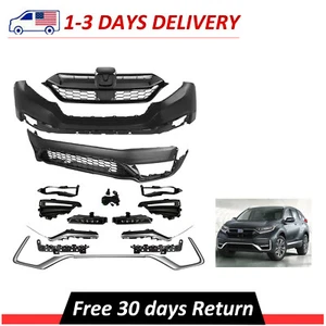 New Complete Front Bumper Cover Kit With Fog Light For 2020 2021 2022 Honda CR-V - Picture 1 of 6