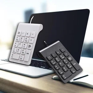 Wired USB Numeric Keypad 18 Keys Numpad Keyboard Multifunctional Convenient for - Picture 1 of 15