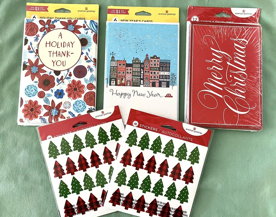 American Greetings Holiday Cards   *NEW/SEALED*   Stickers / 16 Pack / New Years - Image 1 of 1