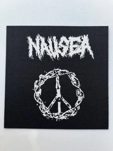 Nausea Cloth Patch Sew On Badge Punk Rock  4" X 4" (CP367) - Picture 1 of 1