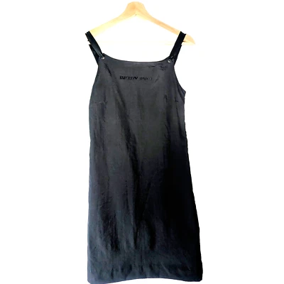 Vestido para mujer Emporio Armani negro con logotipo talla 38 EE. UU. 2 Foto 1 de 4