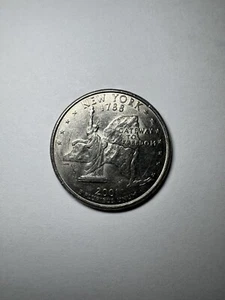 2001-P New York State Quarter 25cent Coin from US Statue Of Liberty Quarter - Picture 1 of 3