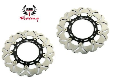 2 Front Brake Disc Rotors Set For Yamaha R1 2007-2014 R6 2005-2016 - Image 1 of 4