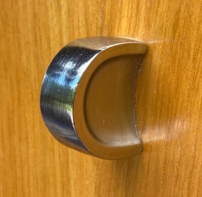 vintage FOUNDERS Chrome Knob Drawer Pull Furniture Milo Baughman Jack Cartwright - Image 1 of 4