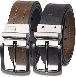 Levi's Men's 40MM Wide Reversible Casual Belt Brown-Black