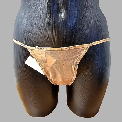 La Perla Studio Exklusiver G String in Braun D Gr. 38 Tüll, Logo *Luxus Neu - Bild 1 von 4