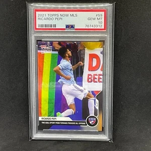 2021 Topps NOW MLS #59 - Ricardo Pepi RC - FC Dallas - Pride Flag - PSA 10 - Picture 1 of 3
