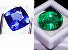 Natural Tanzanite & Emerald Between 8 To 10 Ct Pair Certified Loose Gems ~~Rk649