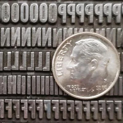 Impresión tipográfica vintage de metal tipo 18pt gótica en negrita condensada C60 6# Foto 1 de 4