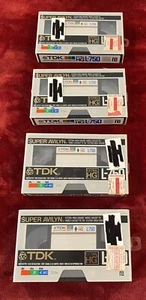 Lot of 4: Sealed TDK Super Avilyn Video Cassettes. Extra HG L-750 Beta 1983 OBO - Picture 1 of 7