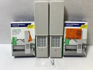 Lot Of (2) Chamberlain KLIK2U-P2 Universal Wireless Garage Door Keypad - White - Picture 1 of 6