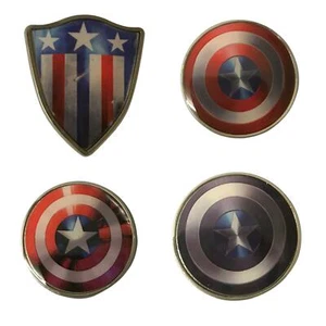 Scudo Captain America Distintivo di Lapel Pin Marvel Avengers Supereroe Regalo - Picture 1 of 10
