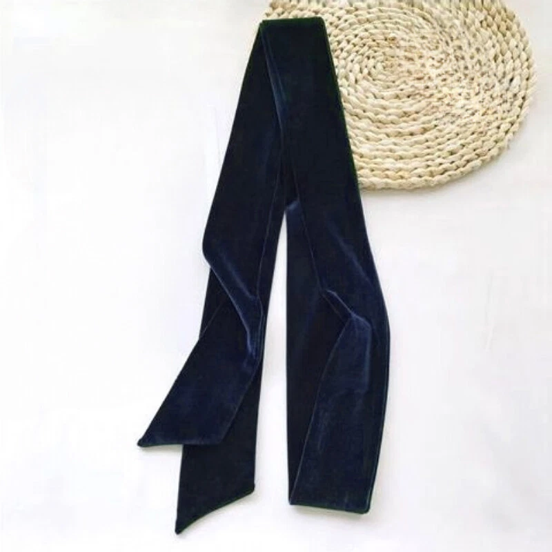 Dama Terciopelo Cintura Cinturón Faja Correa Vestido Abrigo Cintura Clásico Cabello Corbata Cinta Foto 1 de 4