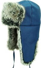 Kangol Wool Ushanka Trapper Style Hat Prussian Faux Fur Size Small