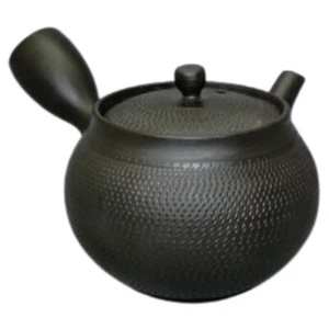 Teapot Kyusu Tokoname - MORIMASA - Black - 170 ml cc - Ceramic Mesh - Cut Design - Picture 1 of 2