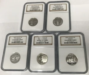 2000-S Silver Proof Statehood Quarter Set MA MD SC NH VA - NGC PF69 Ultra Cameo - Picture 1 of 12