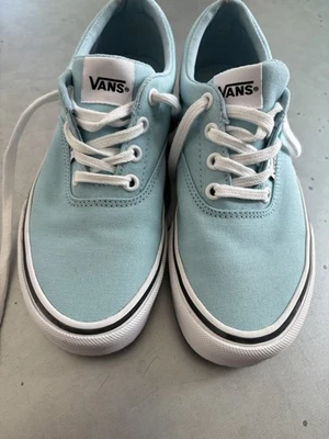 EUC VANS со стены повседневные кроссовки обувь бирюзовый синий женский размер 6 - Изображение 1 из 4