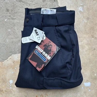 全新 5.11 战术聚乙烯/羊毛制服 B 级工装裤 无边蓝色 28 码 — 第 1/4 张图片