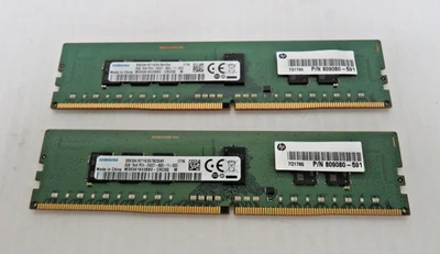 16GB Kit (2x8GB) 1Rx8 Samsung PC4-2400T Server RAM M393A1K43BB0-CRC0Q - Image 1 of 3