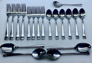 SILBERBESTECK CUISINART GEO 19 Teile Teelöffel Abendessen Salat Gabel Löffel GR84 WEIHNACHTEN - Bild 1 von 2