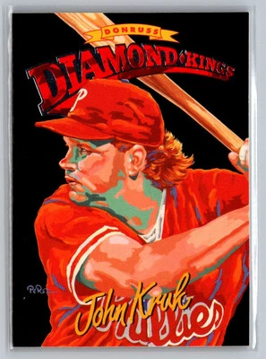 1994 Donruss #DK-9 John Kruk Diamond Kings - Image 1 of 2