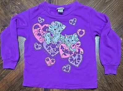 Sudadera Vintage Gatitos Juvenil Talla 6X Hollywood Design Studio Hecha en EE. UU. Foto 1 de 4