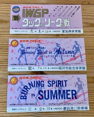 Japan Pro Wrestling 1985 Ticket Stub IWGP Tag League Burning Spirit Usado pp3 - Imagen 1 de 2
