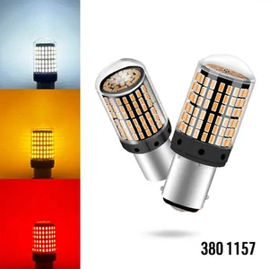 380 1157 Led Brake Light Bulbs Upgrade Xenon Bay15d P21/5w Light Bulbs Stop Tail - Picture 1 of 29