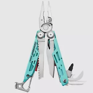 Leatherman YL833187 Signal Multi Tool 19 Functions Sheath Aqua Silv (0339) - Foto 1 di 5