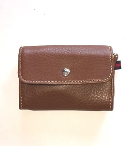 Billetera de cuero Tommy Hilfiger se adapta a cartera de tarjetas moneda estuche para cámara digital marrón - Imagen 1 de 5