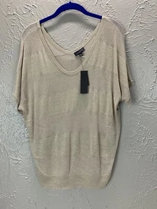 THE LIMITED Jersey Dorado Beige Tejido Top Fino Suéter Mujer Talla Mediana - Imagen 1 de 3