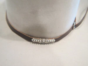Sterling Silver VOGT 10 Berry Bar Hat Band  with a Sterling Silver Buckle Black - Picture 1 of 13
