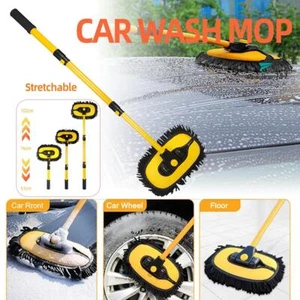 Adjustable Telescopic Car Wash Brush Kit Mop Long Handle Vehicle Cleaning Tool~ - Picture 1 of 22