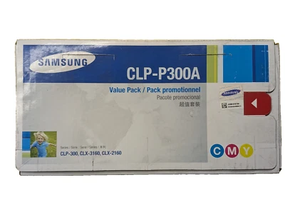 Cartucho de tóner genuino Samsung CLP-P300A tricolor paquete de 3 para 300, 3160, 2160 Foto 1 de 2