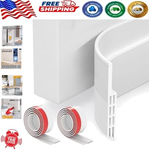 Flexible Under Door Sweep - 39" L Weather Stripping for Noise and Draft Blockage - Picture 1 of 9