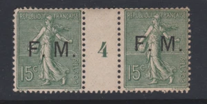 FRANCE MILLESIME 4 paire FM 3 1904 COTE 440€ N** mais timbre GAUCHE abimé MNH - Picture 1 of 2