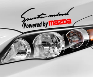 Sports mind Powered by Mazda decal hood or body decal. Car Window sticker. - Picture 1 of 2