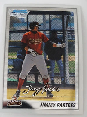 2010 Bowman Chrome #BCP138 Jimmy Paredes Houston Astros Rookie RC Baseball Card - Image 1 of 2